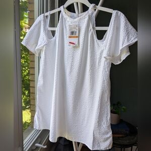 87.NWT Michael‎ Kors White Textured Blouse